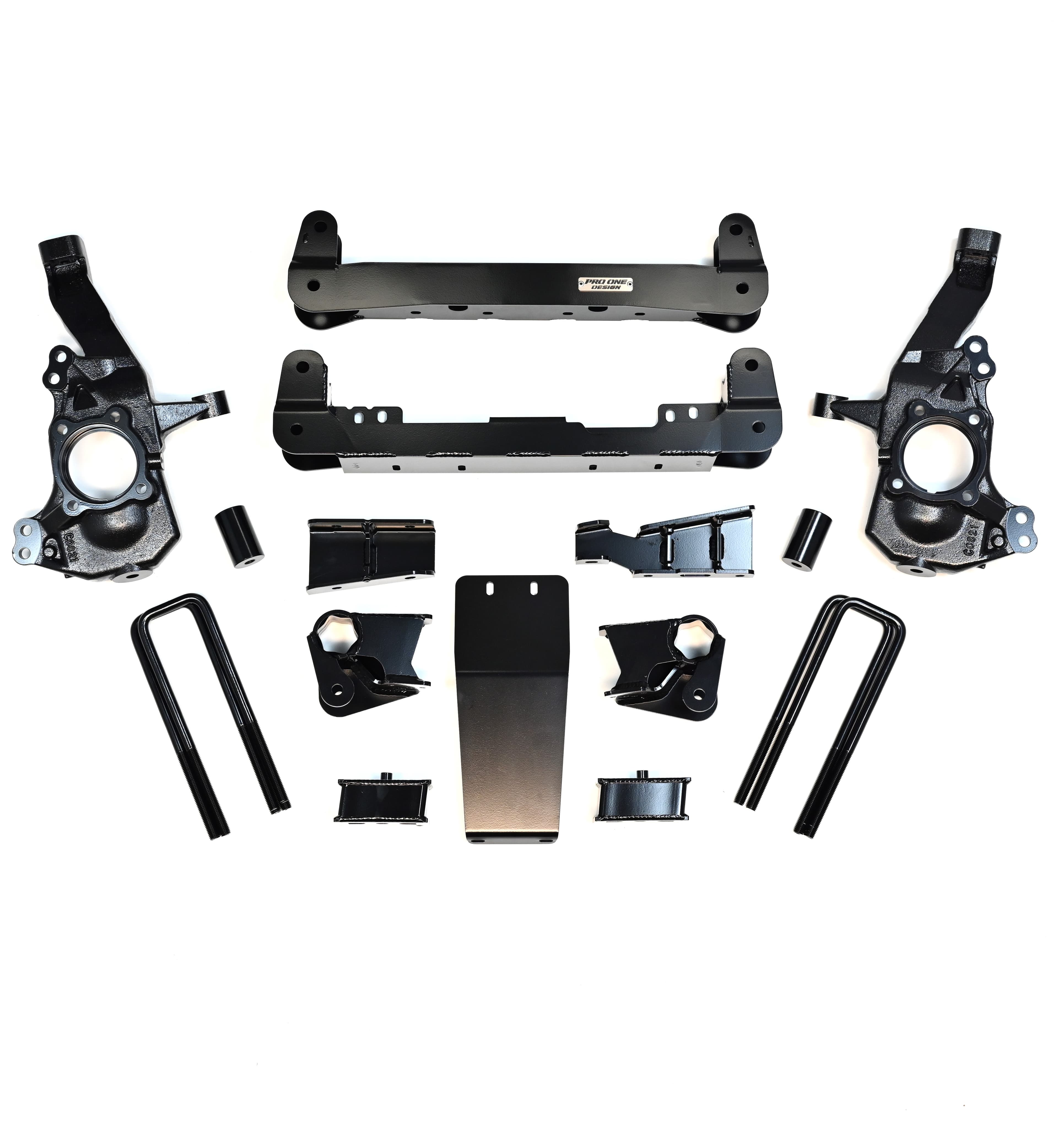 PRO ONE DESIGN 4-INCH LIFT W/ 2.0" REMOTE RESERVOIR SHOCKS FOR 20-26 CHEVY / GMC 2500HD/3500HD 4WD  3