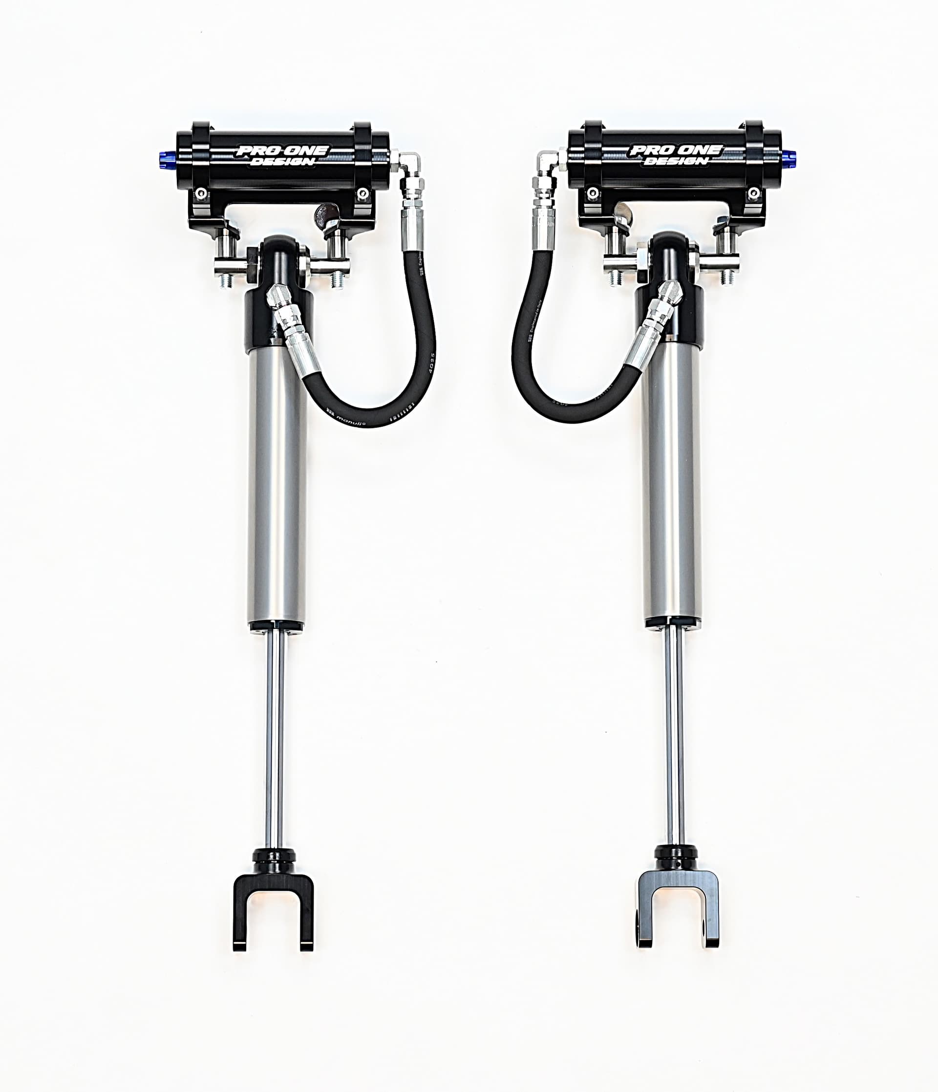 2.5"/ 3.0" LEVELING KIT W/ BOXED SERIES UPPER CONTROL ARMS, TORSION KEYS AND 2.0" REMOTE RESERVOIR FRONT SHOCKS FOR 20-26 CHEVY / GMC 2500HD/3500HD 2WD/4WD     2