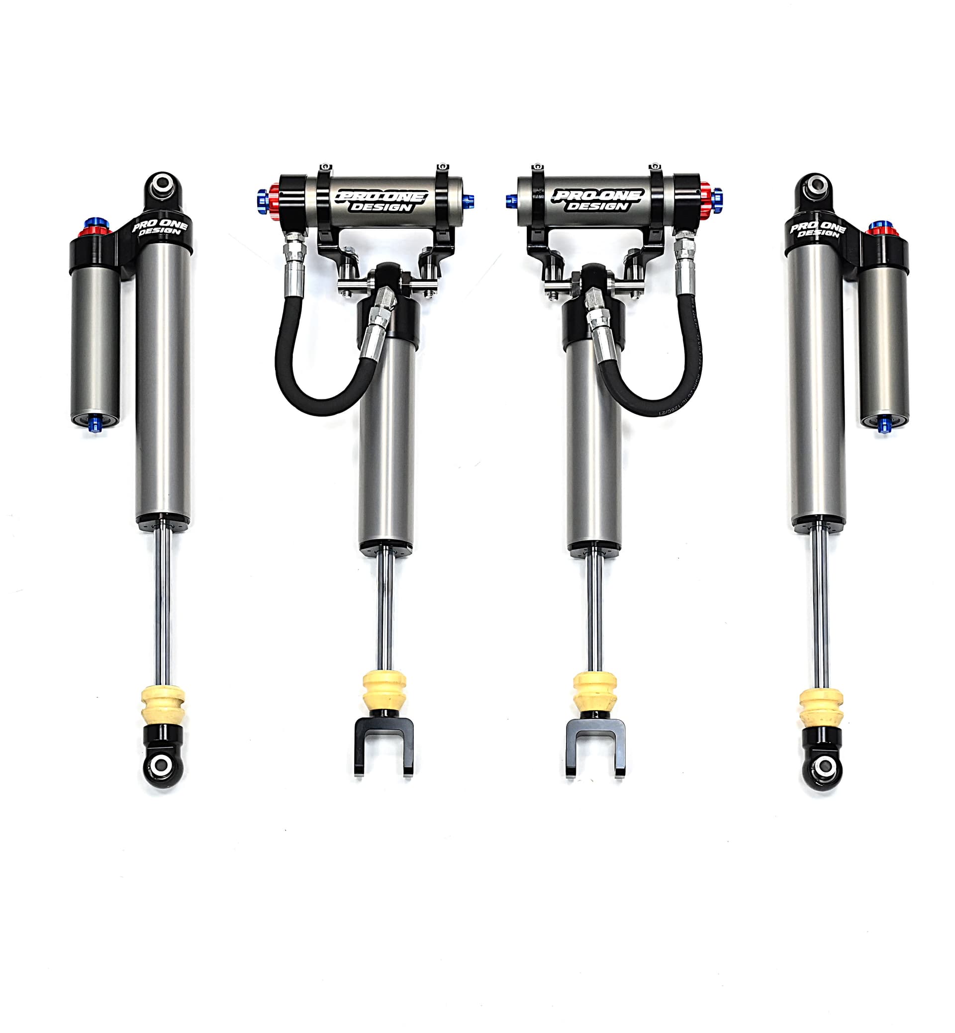 2.5" REMOTE RESERVIOR FRONT / REAR SHOCK PACKAGE FOR 4.0" LIFT FOR 11-26 CHEVY / GMC 2500HD / 3500HD 2WD / 4WD