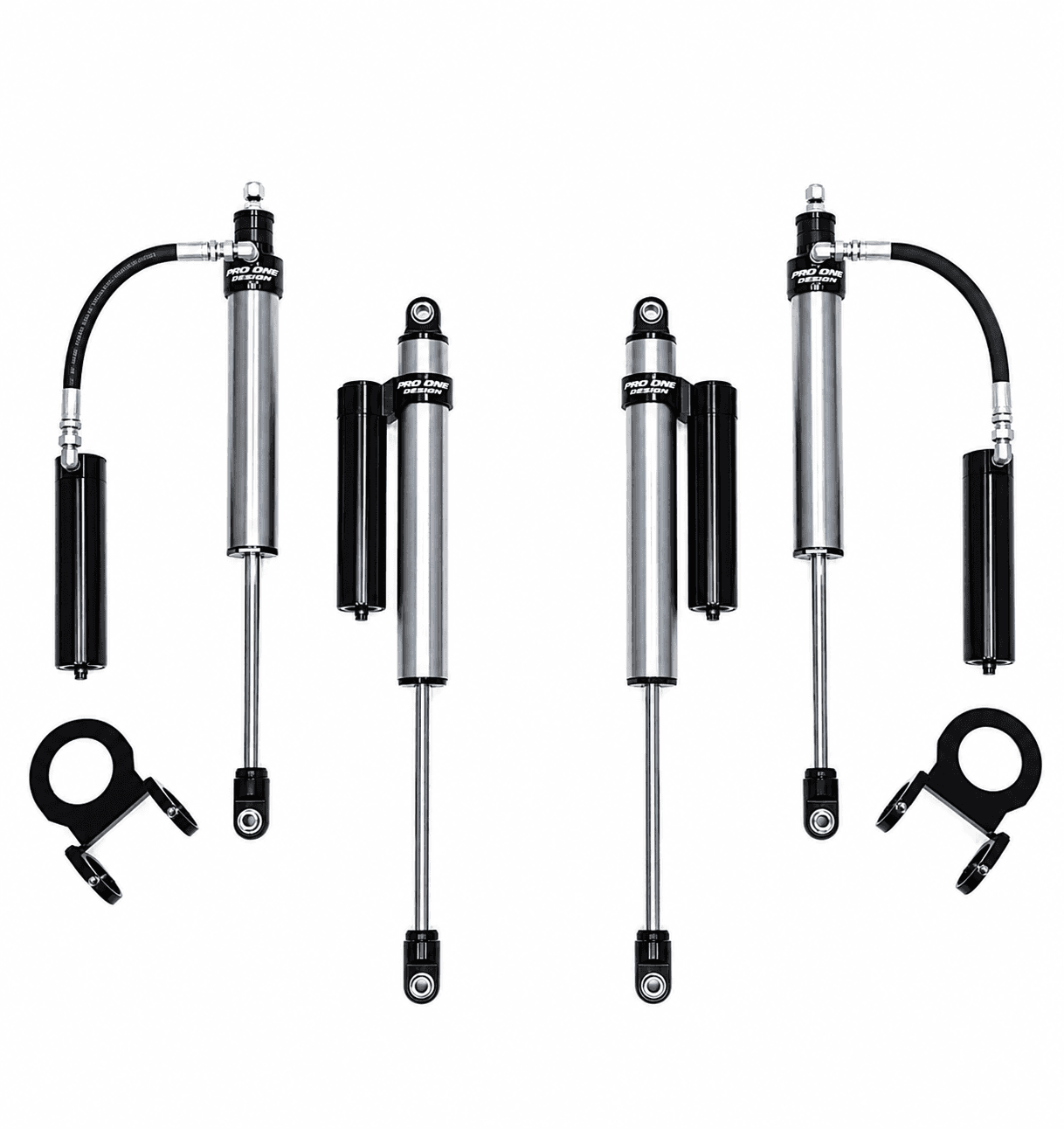 2.0" REMOTE RESERVIOR FRONT / REAR SHOCK PACKAGE FOR 2.5" / 3.5" FOR 17-26 FORD F250 / F350 / F450 4WD 