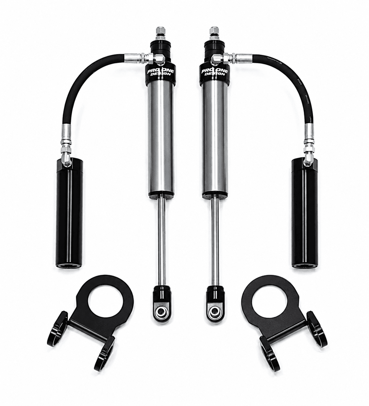 2.0" REMOTE RESERVIOR FRONT / REAR SHOCK PACKAGE FOR 2.5" / 3.5" FOR 17-26 FORD F250 / F350 / F450 4WD  2