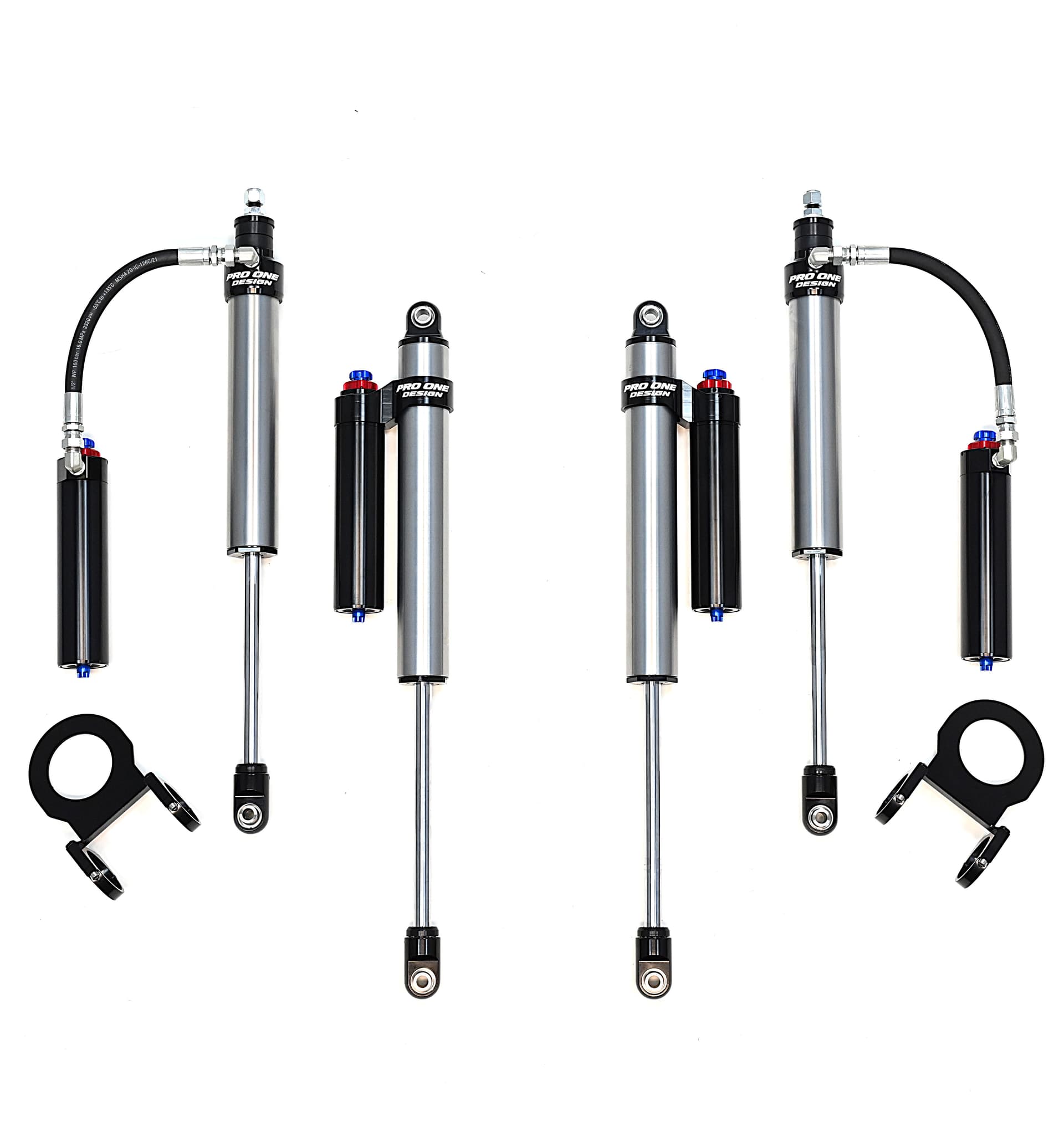 2.5" REMOTE RESERVIOR FRONT / REAR SHOCK PACKAGE FOR 2.5" / 3.5" FOR 17-26 FORD F250 / F350 / F450 4WD