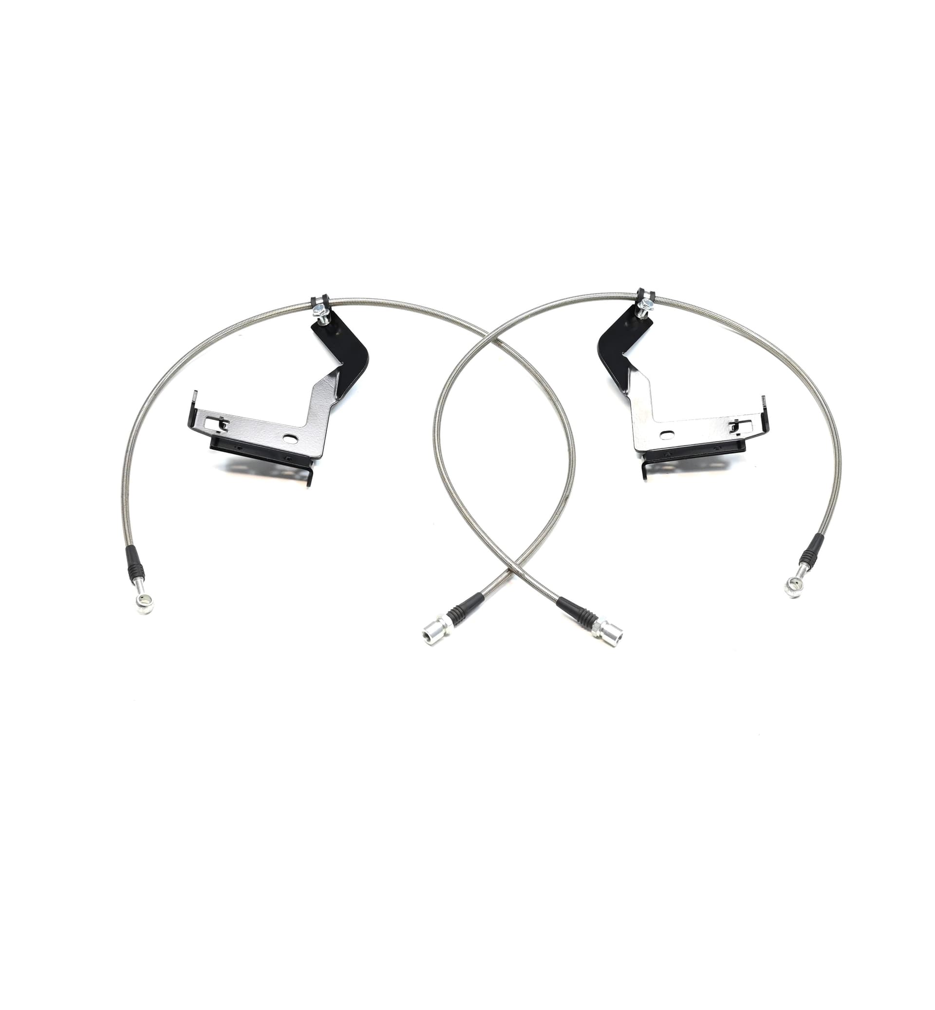  PRO ONE DESIGN 2.5"/ 3.5" FRONT STEEL BRAIDED BRAKE LINE KIT FOR 17-26 FORD F250 / F350 / F450 4WD 2