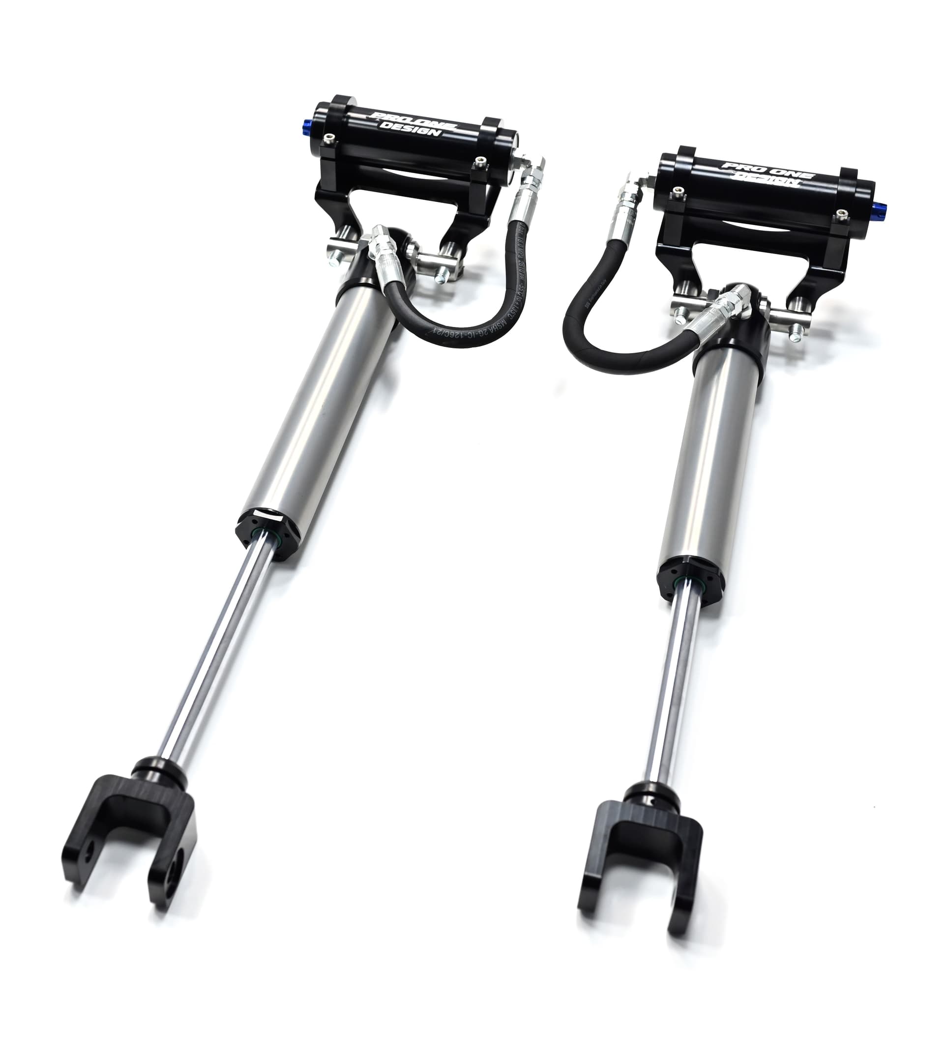  PRO ONE DESIGN 2.0" REMOTE RESERVIOR FRONT SHOCKS 11-26 CHEVY / GMC 2500HD / 3500HD 2WD /4WD 2