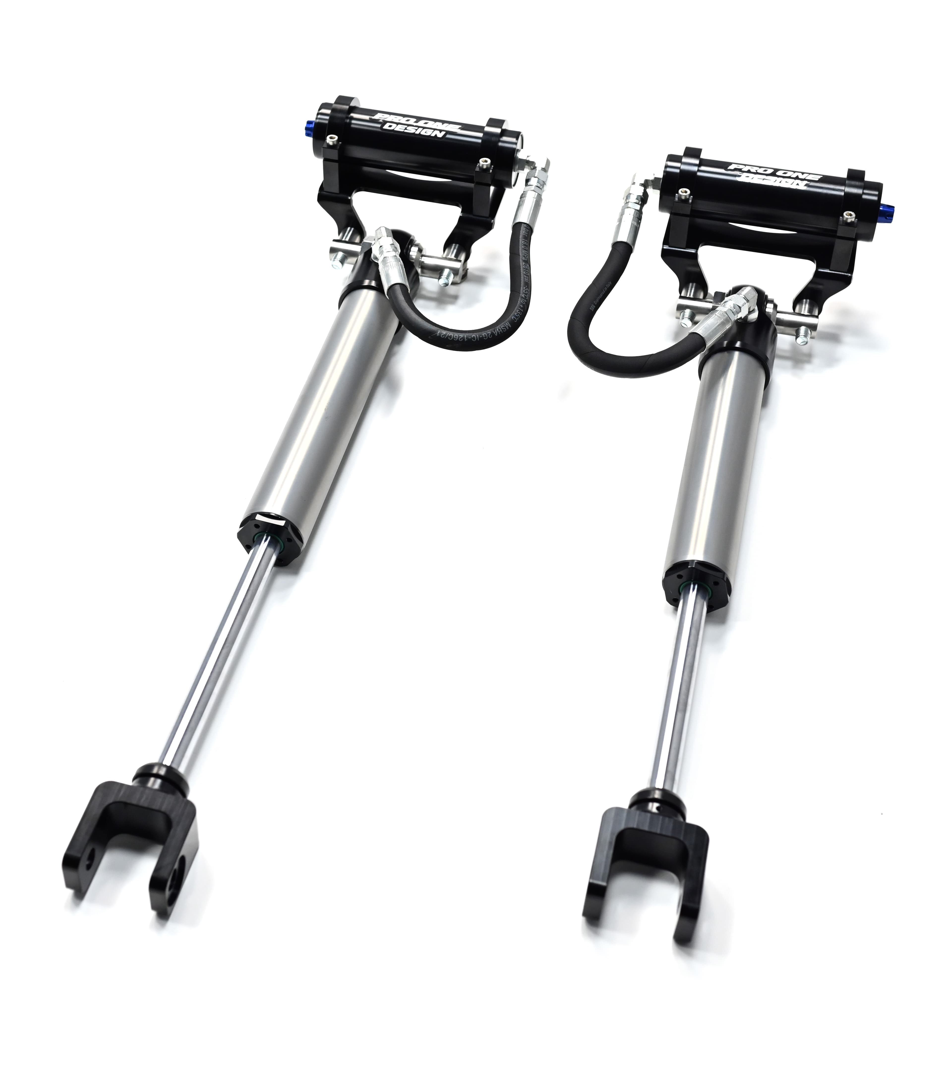 PRO ONE DESIGN 2.0" REMOTE RESERVIOR FRONT SHOCKS 11-26 CHEVY / GMC 2500HD / 3500HD 2WD /4WD 2