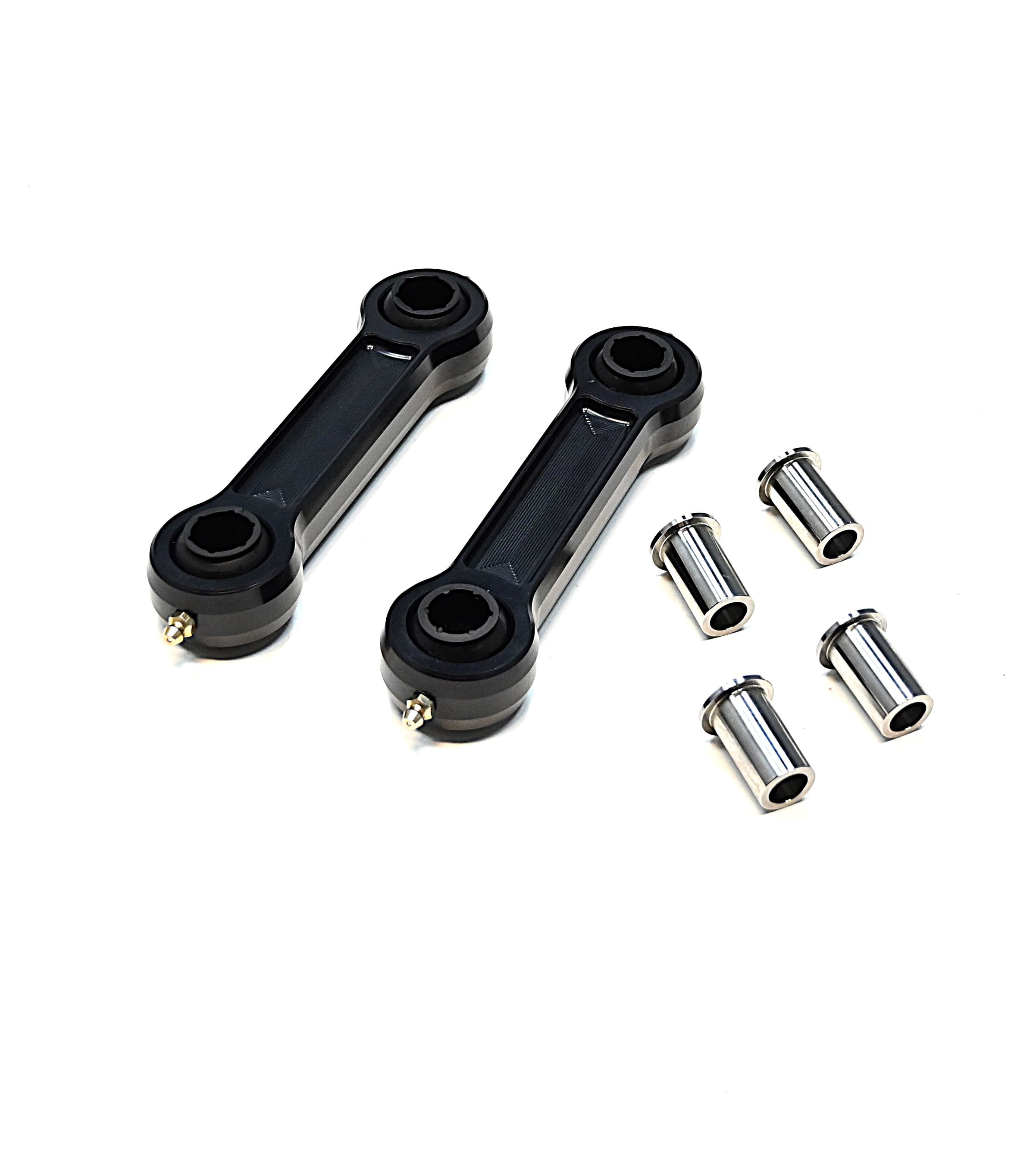  PRO ONE DESIGN 6.0" BILLET ALUMINUM ANODIZED BLACK FRONT SWAY BAR LINKS FOR 14-26 RAM 2500 13-26 RAM 3500 2WD / 4WD  