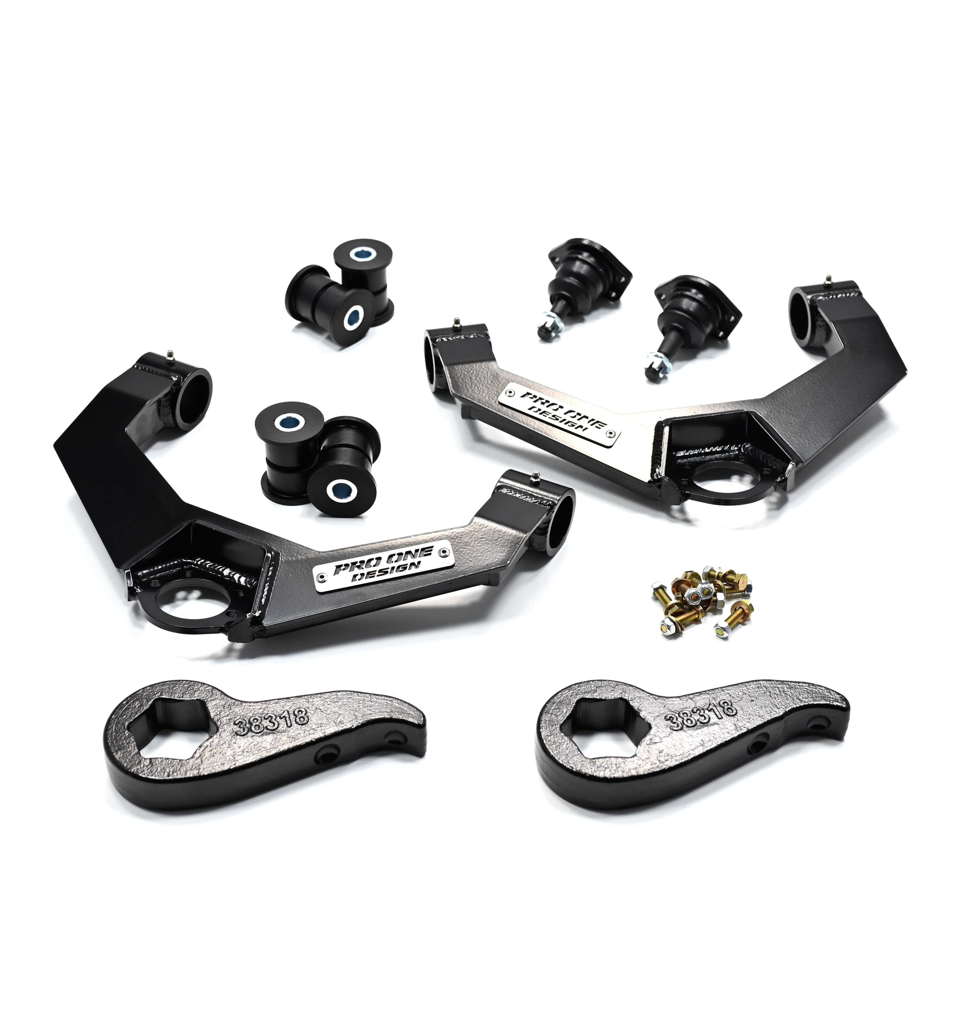 2.5"-3.0" LEVELING KIT W/ BOXED SERIES UPPER CONTROL ARMS AND TORSION KEYS FOR 20-26 CHEVY / GMC 2500HD/3500HD 2WD/4WD