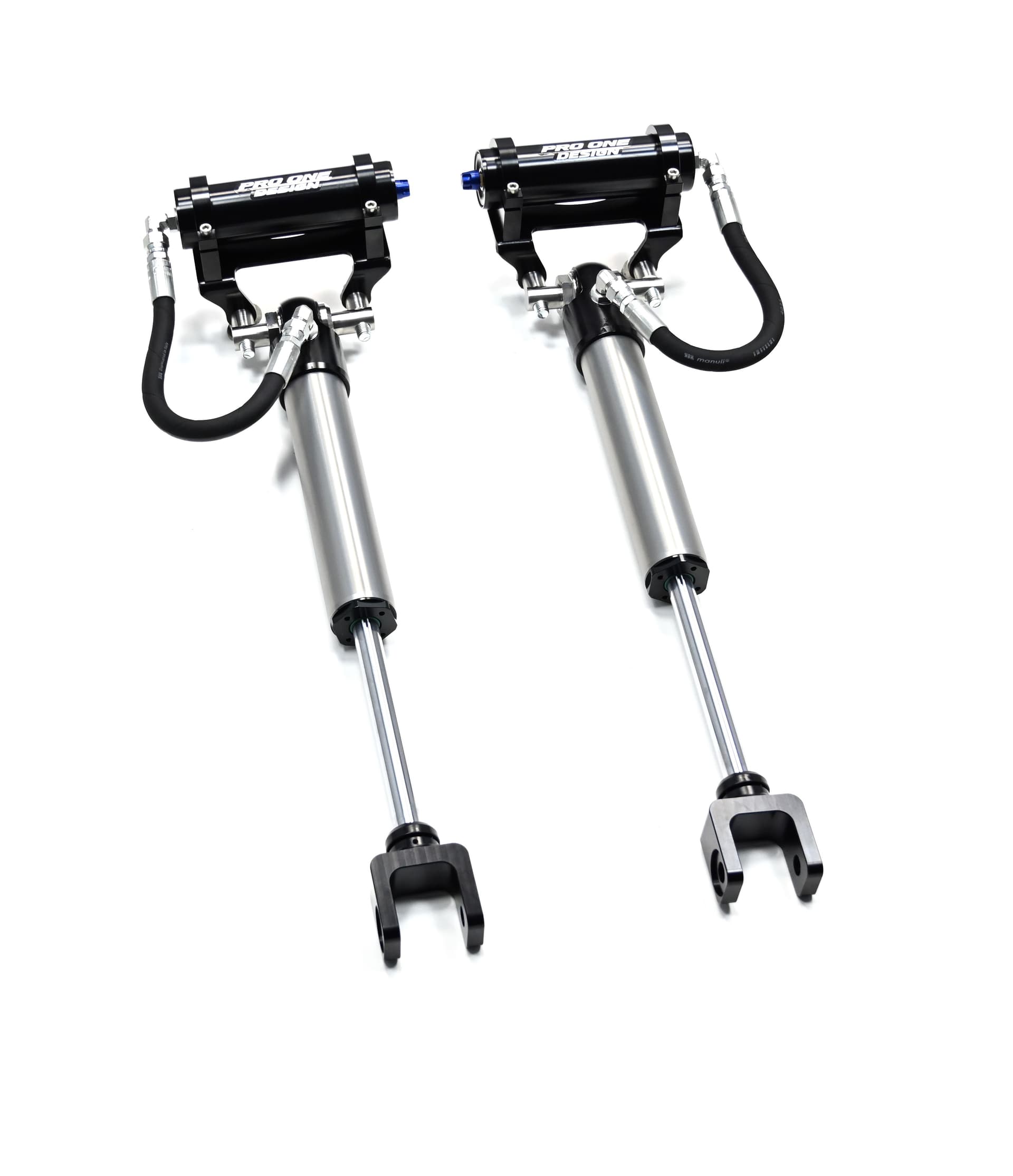 PRO ONE DESIGN 2.0" REMOTE RESERVIOR FRONT SHOCKS 11-26 CHEVY / GMC 2500HD / 3500HD 2WD /4WD
