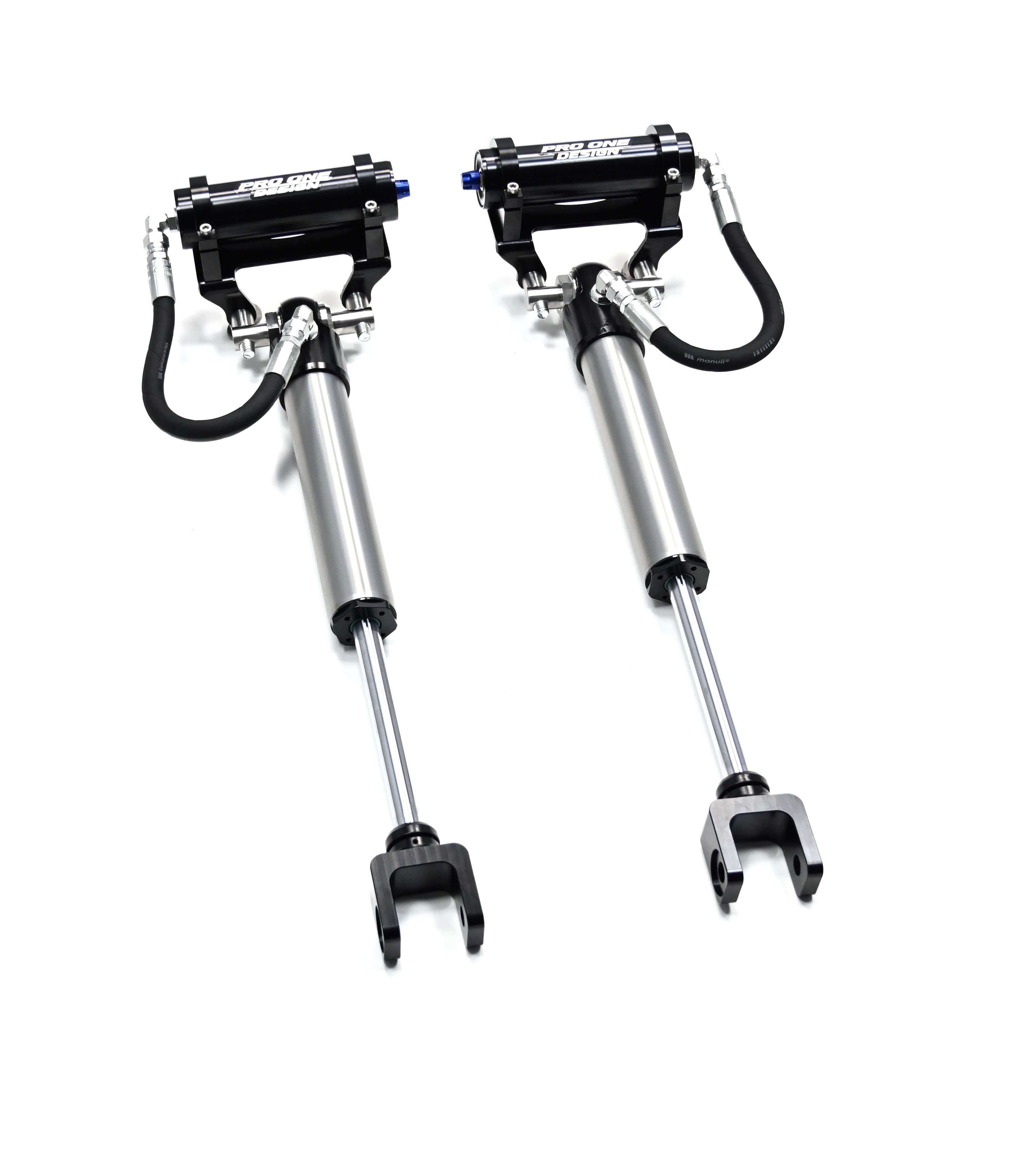 PRO ONE DESIGN 2.0" REMOTE RESERVIOR FRONT SHOCKS 11-26 CHEVY / GMC 2500HD / 3500HD 2WD /4WD